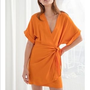 STORIES mini wrap dress